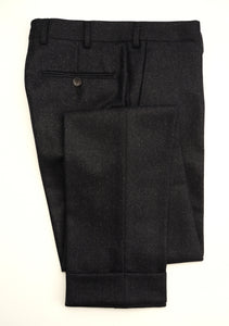 New Suitsupply Havana Dark Gray Wide Lapel Pure Wool Super 120s Flannel Suit - Size 34R