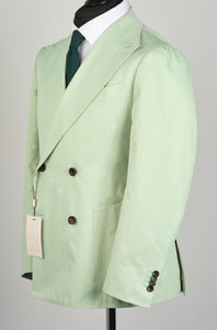 New Suitsupply Havana Mint Green Pure Cotton DB Unlined Suit - Size 40S