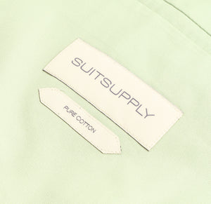 New Suitsupply Havana Mint Green Pure Cotton DB Unlined Suit - Size 40S