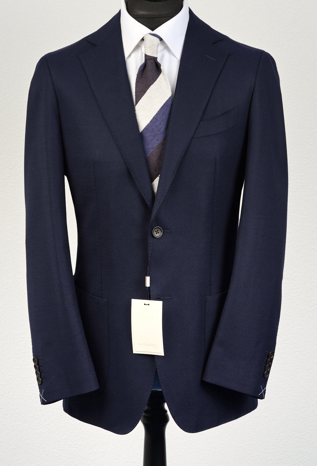 New Suitsupply Havana Navy Blue Wool Stretch Unlined Blazer - Size 40R
