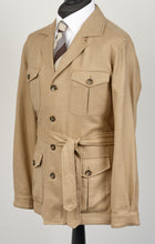 Load image into Gallery viewer, New Suitsupply Sahara Mid Brown Pure Wool Belted Safari Jacket - Size 44R